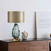 Iluminação de Sala de Estar Pós-Moderna de Luxo Leve, Estudo, Luminária de Mesa de Cabeceira de Quarto, Showroom Minimalista Nórdico, Luminária de Mesa de Vidro para Hotel