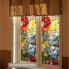 Variedad de Plantas y Flores Nuevas Coloridos Retro Acolchado Adsorción Electrostática Doble Cara Ventana Visual Embellecimiento Pegatinas Decorativas para Ventanas