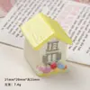 Accesorios de Resina para Manualidades de Dibujos Animados, Casa 3D con Purpurina, Pinzas para el Cabello de Pegamento de Crema, Hebillas para Zapatos, Llaveros, Colgantes y Decoraciones