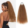 Rabo de cavalo peruca cabelo preto africano enrolado rabo de cavalo trança suja multi-fio parafuso rabo de cavalo bagunçado atacado