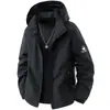 Jaqueta Masculina 2026 Outono Inverno Jaqueta ao Ar Livre com Capuz Removível Masculina Casual Tendência Roupas para Caminhada