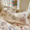 Funda de almohada individual con borde de pompón de dibujos animados de terciopelo de leche para niños, estudiantes, dormitorio, funda individual de franela para almohada de invierno