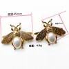 Al por mayor punto joya de abeja incrustada de diamantes herrajes para bolsos accesorios Marca accesorios para equipaje accesorios Colgante de Abeja Perla