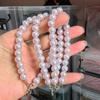 Accesorios de joyería de perlas vidrio perla de imitación accesorios DIY cadena de pulsera bola de pelo llavero colgante regalo cadena corta pequeña