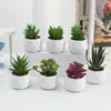 Venta al por mayor de plantas suculentas artificiales, lote mixto de plantas suculentas en maceta diamante, ventas directas de fábrica, decoraciones de plantas verdes para oficina