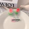 Pinza para el Cabello de Flor de Tulipán de Verano Dulce Pequeña Fresca Pinza para el Flequillo Linda Pinza para el Flequillo Pinza para el Cabello de Flor Accesorios para el Cabello de Niña