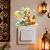 Exclusivo Transfronterizo Vacaciones y Tres Gatitos Jugando con Bolas de Estambre Calcomanías Luminosas para Interruptor Sala de Estar Dormitorio Enchufe Calcomanías Autoadhesivas