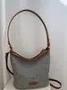 Yuezi 2026 Verão Bolsa de Palha Colorida Listrada Moda para o Dia a Dia Grande Capacidade Bolsa de Mão Bolsa de Ombro Tote