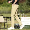 Calça masculina branca slim fit, nova calça casual respirável de outono para homens, nova calça versátil de perna reta 2026