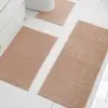 Conjunto de 3 Peças Transfronteiriço Tapetes de Chão para Banheiro Chenille Doméstico Resistente a Manchas Antiderrapante Tapetes para Pés Tapetes para Porta de Vaso Sanitário Tapetes Decorativos de Carpete