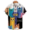 2024 Cruzamento de Fronteiras Masculino Quente Nova Camisa de Manga Curta Série Férias no Havaí Estampada em 3D Casual Top Masculino