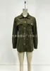 Chaqueta Camisa de Pana Estilo Europeo para Mujer, Solapa, Multibolsillo, Manga Larga, Top Camisa Casual Retro para Mujer de Primavera/Otoño