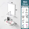 Lavabo de cerámica tamaño pequeño lavabo de esquina para baño lavabo de pared para balcón soporte de acero inoxidable hogar