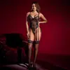 Lencería Sexy de Comercio Exterior Europeo y Americano Transfronterizo, Body Transparente de Encaje con Correas, Faja Moldeadora Hueca, Lencería de Jacquard