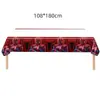 Estoque Disponível Transfronteiriço Várias Toalhas de Mesa Descartáveis de PE Suprimentos para Festa de Aniversário Tema Homem-Aranha Vermelho Decorações para Festa Infantil
