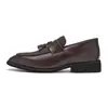 Sapatos Masculinos de Couro com Franjas Baixos Estilosos Tendência Slip-on Casuais Mocassins Transfronteiriços Tamanho Grande Slip-on Sapatos Preguiçosos