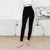 Pantalones térmicos de lana pura para mujer, leggings de punto ajustados para otoño e invierno, de cintura alta, estilo masculino, hechos con lana australiana pura, hilo grueso