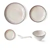 Conjunto de Louça de Cerâmica Retrô Japonês Pratos Comerciais para Restaurante Pratos Pequenos Pratos Rasos Pratos para Bife Domésticos Tigelas Grandes Transfronteiriço