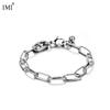 Pulsera IMI Niche Simple Elegante Pulsera Costura Nariz de Cerdo Pulsera Pequeña Fresca Moderna para Mujer Acero de Titanio Dulce Cool YL366