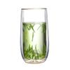 Taza de Vidrio de Doble Pared Engrosada para Uso Doméstico Aislamiento de Doble Pared Vesícula de Color Taza de Agua Antiescarcha Taza Simple Japonesa Colorida para Café Té Verde
