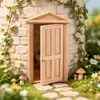 1:Móveis em miniatura na escala 12 para casas de boneca, portas de madeira em miniatura, modelos minúsculos, cenas em miniatura, decorações de madeira