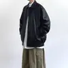 Jaqueta de couro retrô estilo americano masculina primavera e outono de alta qualidade, sensação elegante, elegante, casual, solta, de couro, com lapela
