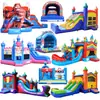Castelo Inflável de Exterior, Barraca Quadrada, Combinação de Escorregador, Festa de Aniversário Infantil, Instalações de Entretenimento para Quintal, Castelo Travesso