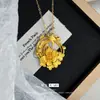 Ouro de Areia Vietnamita Novo Estilo Chinês Estilo Nacional Cluster de Flores Colar Feminino High-End Banhado a Ouro Rico Flor Clavícula Corrente Atacado