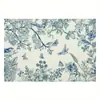 Manteles Temu Transfronterizos de Primavera y Verano con Flores de Hortensia y Estampados de Mariposas, Resistentes a las Manchas, Antideslizantes, Aislantes del Calor
