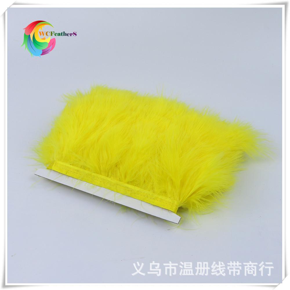 7 yellow marabou trimming 2