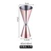 Taza medidora de acero inoxidable de doble cabeza para coctelería Dispositivo medidor de onzas Onza con escala Taza Dispositivo Barra de cócteles de doble cabeza con escala
