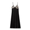Comércio Exterior Roupas Femininas Verão Estilo Europeu e Americano Fashionável Francês de Alta Qualidade Bordado Vestido Midi de Alcinha 3897/112