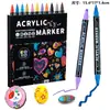 Marcadores acrílicos al por mayor para pintura artística de estudiantes, papelería especializada para graffiti, bolígrafos de colores a base de agua apilables para pintar a mano
