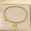 Moderna y Dulce Multi-Estilo Corazón Hueco Forma de Corazón Cadena de Perlas para Padres e Hijos de Cintura Alta Día de la Madre Acero Inoxidable Pulsera para Mamá