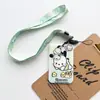 Sanrio Pacha Dog Porta-Cartão de Peito Cartão Longo com Corda Porta-Cartão de Refeição Estudantil Capa Protetora Cartão de Acesso Porta-Cartão de Ônibus Fivela de Pendurar