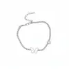 Pulseira de Ouro Real 18K Galvanizado Zircônia de Luxo Leve Borboleta com Coração de Madrepérola Pulseira Doce Simples Joia da Moda para o Dia a Dia