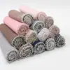 Nuevo Pañuelo de Gasa con Perlas Blancas Transfronterizo, Bufanda Larga para Mujer Estilo Minoría Étnica, Chal Exterior, Pañuelo de Cabeza Malayo