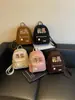 Mochila Nueva Estilo Coreano de Gamuza Oso Pequeño para Mujer 2026 Linda Dibujos Animados Estrellas Mochila Escolar Gran Capacidad Mochila Versátil