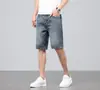 Shorts Jeans Masculino 2026 Verão Finos Soltos Casuais Retos Comprimento do Joelho