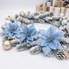 Folhas de Natal, Folha de Ouro, Folhas Persas, Acessórios de Flores de Natal, Folhas de Oliveira, Flores Plásticas, Flores de Natal, Galhos de Natal