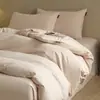 Conjunto de cama de quatro peças de alta qualidade, espesso, 100% algodão escovado, algodão puro, novo modelo outono e inverno 2026, capa de edredom, lençol, lençol com elástico, conjunto de cama