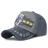 Boné de Rack Flashside Feminino Retrô Masculino Boné de Baseball Moda Coreana Lavado Revestido Vestido Cinco Peças Boné Casual