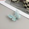 ¡Malteada dulce! ¡Colorido pasador de tiburón de doble mariposa! Pinza para el pelo de alta calidad con textura para la parte trasera de la cabeza, accesorio para el cabello para mujer