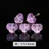 Cuentas Sueltas de Amatista Lavanda Natural en Forma de Corazón, Cuentas Espaciadoras de Corazón Transparente Color Melocotón Morado Claro, Accesorios para Manualidades con Cuentas Hechos a Mano, Venta al por Mayor desde el Fabricante