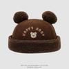 Chapéus de Bebê para Outono e Inverno, Gorros de Dupla Bola, Chapéus Melon para Crianças, Chapéus Quentes de Lã Estilo Chinês para Exterior