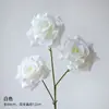 Decoração de flor rosa de diamante artificial de três cabeças para casamento, salão de casamento, vitrine, decoração suave, arranjo de flor de seda e arranjo floral