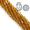 Material de cuentas hecho a mano para manualidades, accesorios de flores, cuentas sueltas, cristal, agujero mediano, cuentas de gota 10x 15 mm 50/tira