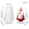 Molde de Silicone Árvore de Natal Temática de Natal DIY Vela Perfumada Gesso Ornamentos Artesanato Decorativo de Resina Molde