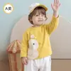 Desconto de Marca 2026 Camiseta de Manga Longa Primavera e Outono para Bebês e Crianças Pequenas, Novo Estilo para Meninos e Meninas, Blusa Base Casual
