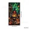 Tela colgante decorativa de puerta de Halloween transfronteriza Feliz Halloween bruja fantasma calabaza tela de fondo para fotos